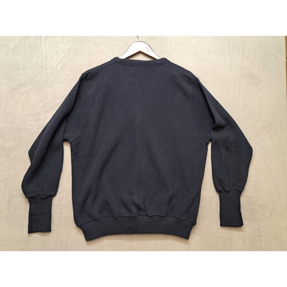 Vintage IZOD Cardigan Button Front Sweater, Blue, Made in USA, Mens Size Large - Picture 9 of 9